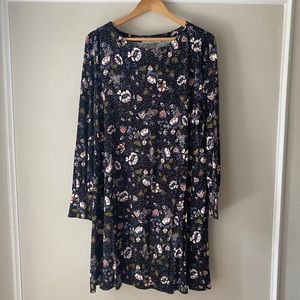Loft Knit Floral Flounce Dress